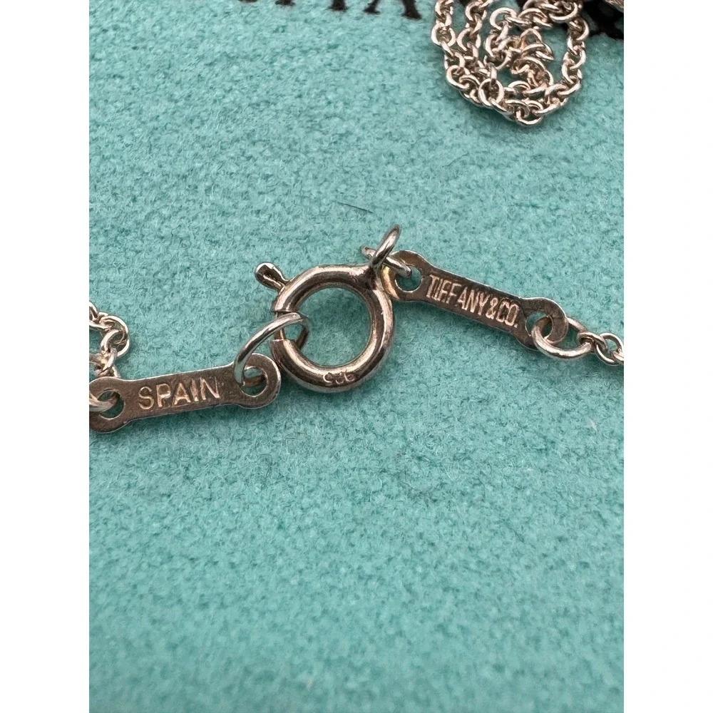 Tiffany & Co Elsa Peretti Eternal Circle Necklace Sterling Silver 925 Spain - Picture 5 of 8